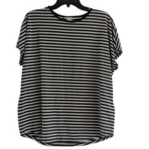 EUC H&M Striped Tee Blue/Cream, M